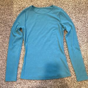 Teal textured long sleeve. Size medium.